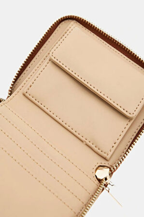 Guess Kadın Kahverengi Laurel Logolu Mini Cüzdan