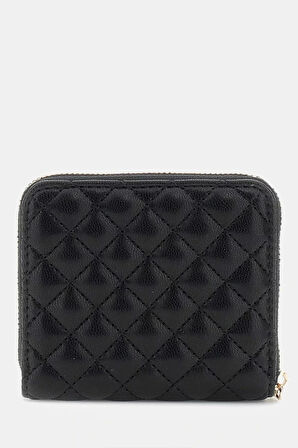 Guess Kadın Siyah Eco Rianee Kapitoneli Cüzdan