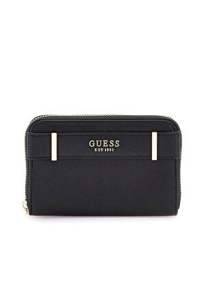 Guess Kadın Siyah Anadela Orta Boy Fermuarlı Cüzdan