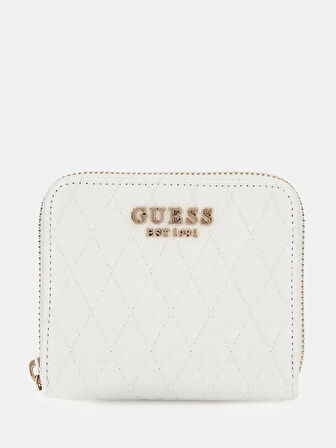 Guess Kadın Beyaz Betula Küçük Fermuarlı Cüzdan