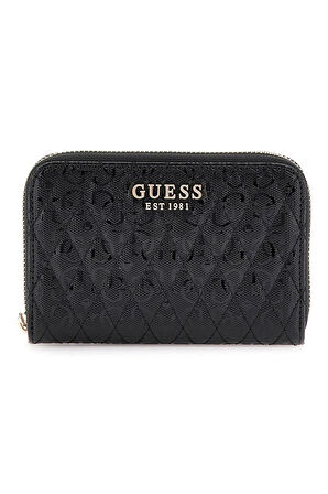 Guess Kadın Siyah Betula Orta Boy Fermuarlı Cüzdan