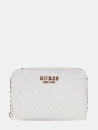 Guess Kadın Beyaz Betula Orta Boy Fermuarlı Cüzdan