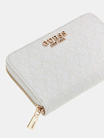 Guess Kadın Beyaz Betula Orta Boy Fermuarlı Cüzdan