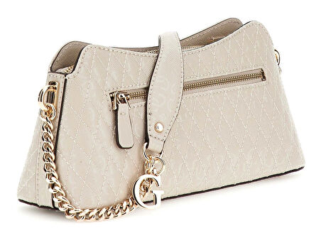 Guess Kadın  Bej  Betula Top Fermuarlı Omuz Çantası