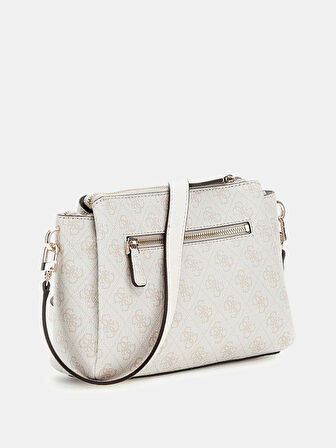 Guess Kadın Mavi Noelle Üç Bölmeli Crossbody Çanta