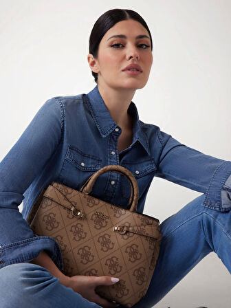 Guess Kadın Açık Bej Lorelei Girlfriend Satchel Çanta