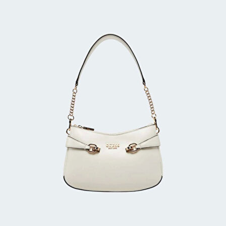 Guess Kadın Ekru Lorelei Üstten Fermuarlı Omuz Çantası