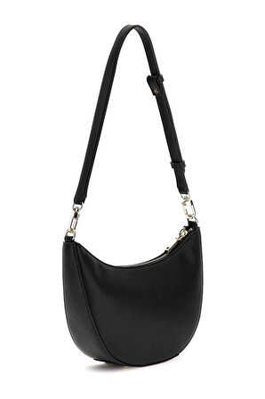 Kadın Fedana Mini Top Fermuarlı Omuz Çantası - Siyah | undefined