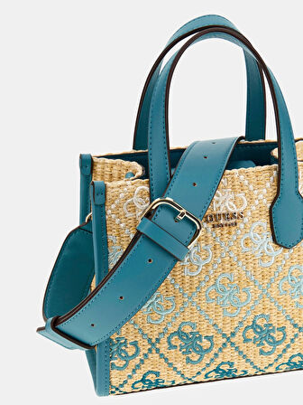 Guess Kadın Zümrüt Yeşili Silvana İki Bölmeli Mini Tote Çant