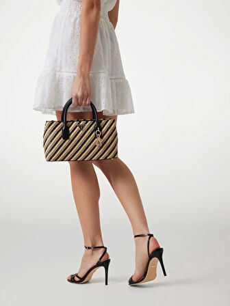 Guess Kadın Bej Simona Küçük Satchel Çanta