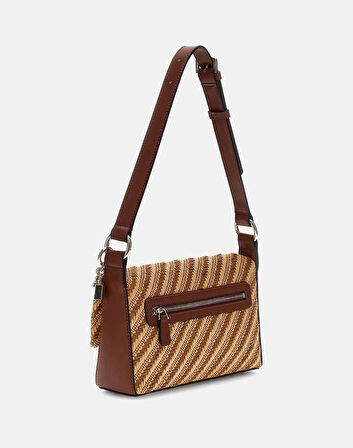 Guess Kadın Krem Simona Flap Omuz Çantası