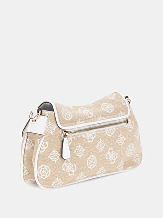 Guess Kadın Beyaz Beyza Flap Omuz Çantası