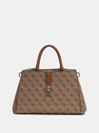 Guess Kadın Kahverengi Zamira Luxury Satchel Çanta