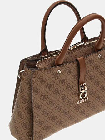 Guess Kadın Kahverengi Zamira Luxury Satchel Çanta
