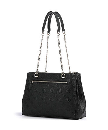 Guess Kadın Siyah Cresidia Logolu Omuz Satchel Çanta