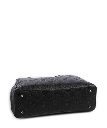 Guess Kadın Siyah Cresidia Logolu Omuz Satchel Çanta