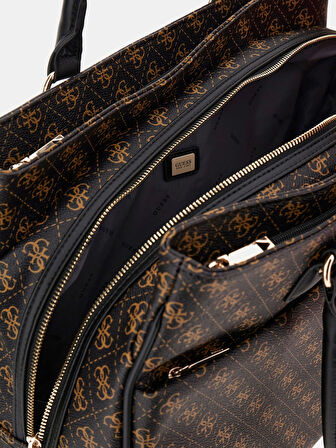 Guess Kadın Kahverengi Jesco Shopper Tote Çanta
