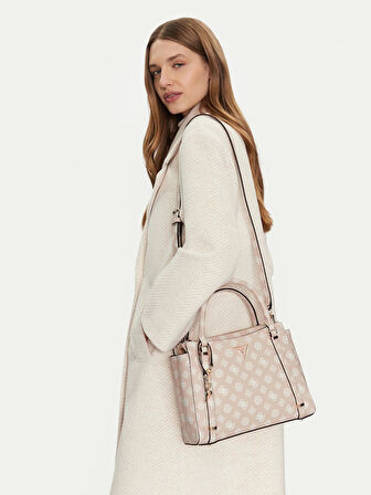 Guess Kadın Bej Rengi Eco Erica İki Bölmeli Satchel Çanta