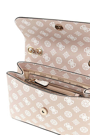 Guess Kadın Bej Eco Erica Dönüştürülebilir Flap Crossb