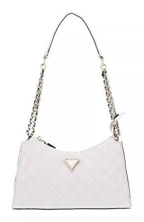 Guess Kadın Ekru Giully Üstten Fermuarlı Omuz Çantası