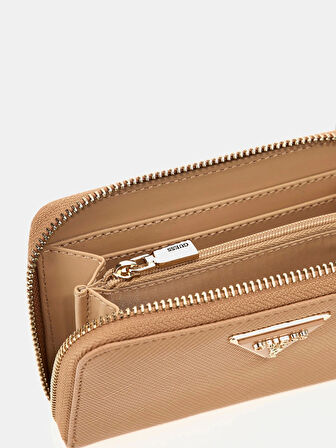 Guess Kadın Bej Laurel Orta Boy Fermuarlı Cüzdan