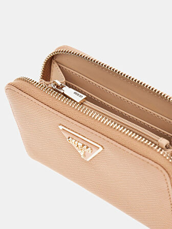 Guess Kadın Bej Laurel Orta Boy Fermuarlı Cüzdan