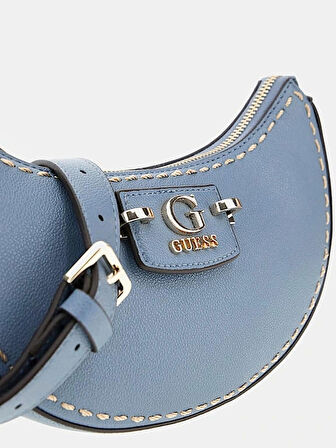 Guess Kadın Antrasit Nastra Üstten Fermuarlı Omuz Çantası