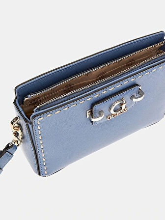 Guess Kadın Antrasit Nastra Mini Üstten Fermuarlı Crossbody