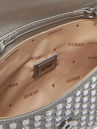 Guess Kadın  Gümüş Logolu  Omuz Çantası