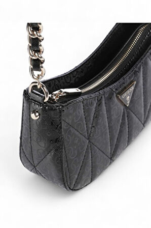 Guess Aldina Siyah Kadın Omuz Çantası HWGG9663170