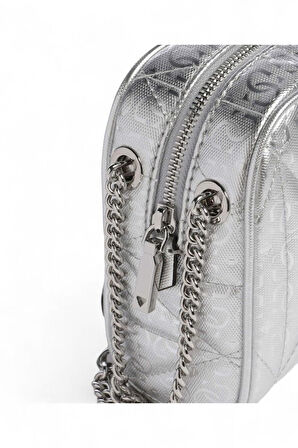 Guess Aldina Gümüş Kadın Çapraz Askılı Çanta HWGY9663140