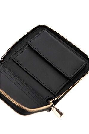 Kadın Talent Fermuarlı Mini Cüzdan - Siyah | undefined
