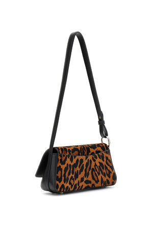 Kadın Leopar Desenli Gerçek Deri Omuz Çantası -Mix | undefined