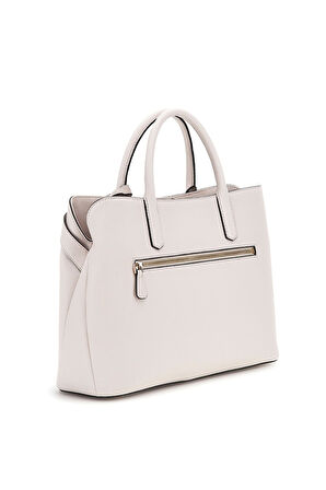 Kadın Aksesuarlı ve Toka Detaylı El Çantası - Krem | undefined