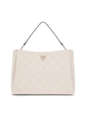 Kadın Kabartma Monogram Desenli El Çantası - Ekru | undefined