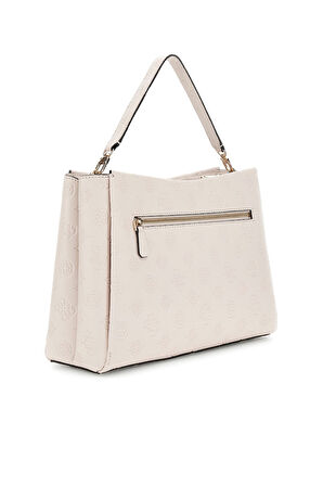 Kadın Kabartma Monogram Desenli El Çantası - Ekru | undefined