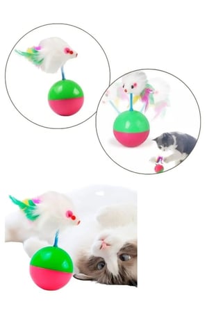 Hareketli Kedi Oyuncağı Kedi Fare Oyuncağı Evcil Hayvan Oyun Topu Eğlenceli Hacıyatmaz Kedi Oyuncağı