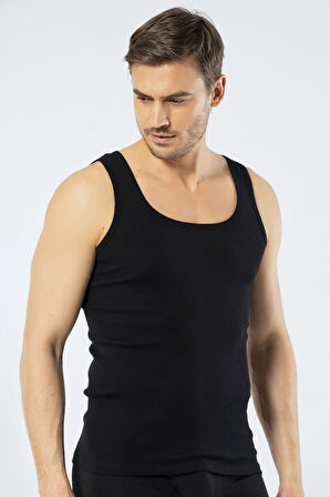 Cacharel Erkek 2'li %100 Pamuk Atlet 1501/Siyah