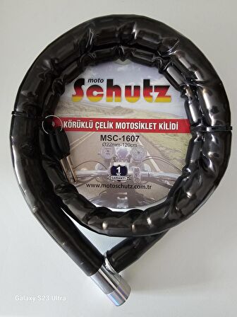 MOTOSCHUTZ KÖRÜKLÜ ÇELİK MOTOSİKLET KİLİDİ MSC-1607  Ø22MM*120CM