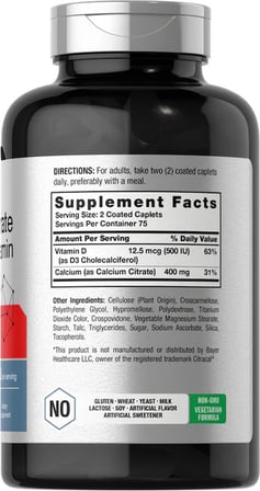 Petite Calcium Citrate 400 mg + Vitamin d3 5000 ıu , 150 Coated Caplets