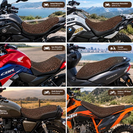 ARKADO MOTOSİKLET SELE MATI KAHVERENGİ 10 ADET