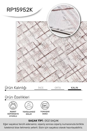 ANATOLIA HALI / SİMA-Krem/Gri/Koyu kahve - Özel Ölçü-Salon , Oturma Odası ve Koridor Halısı