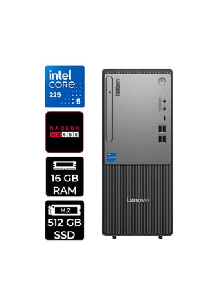 ThinkCentre Neo 50T G6 Ultra 5 225 16GB 512GB SSD RX550/4GB W11H Masaüstü Bilgisayar & PER4 USB Bellek