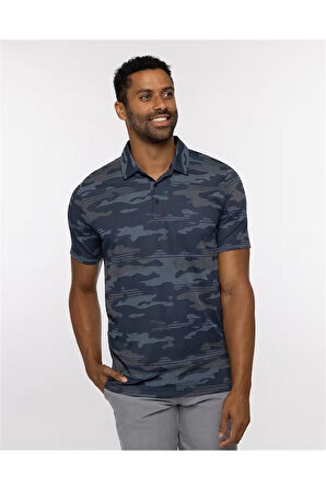 Travis Mathew Beachside Stealth Erkek Baskılı Polo Tshirt