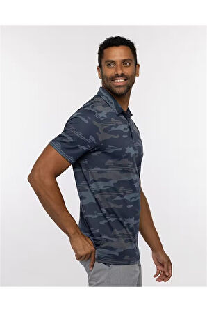 Travis Mathew Beachside Stealth Erkek Baskılı Polo Tshirt