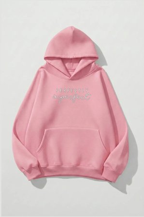Unisex Yumuşak Dokulu Perfect Baskılı Tasarım Oversize 3 İplik Hoodie Sweatshirt