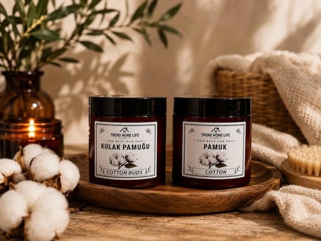 Trend Home Life Amber Pamukluk & Kulak Pamuğu Kutusı 2’li set Amber Pamukluk