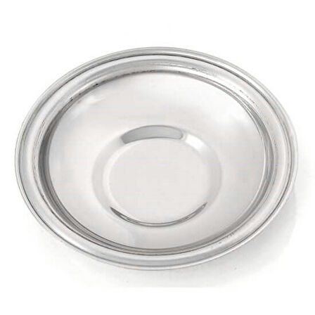 Özbir Çelik Çay Tabağı Kordonlu 10 cm 304 Kalite Paslanmaz Çelik 1 Adet
