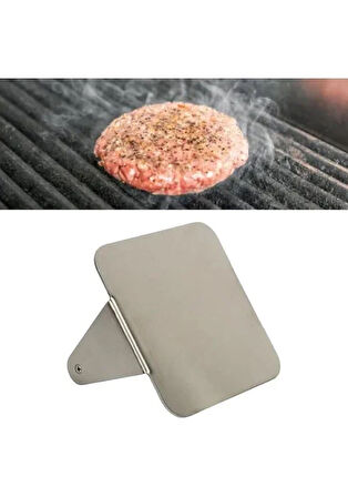 Özbir Çelik Smash Burger Hamburger Presi 12 Cm Kare 304 Kalite