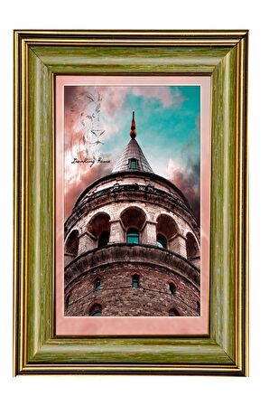 1 Adet 15x21 Cm-eskitme-koyu-yeşil-1 Fotoğraf Çerçevesi